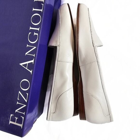 Liberty Willow White Enzo Angiolini Flat Loafer - Picture 2 of 4